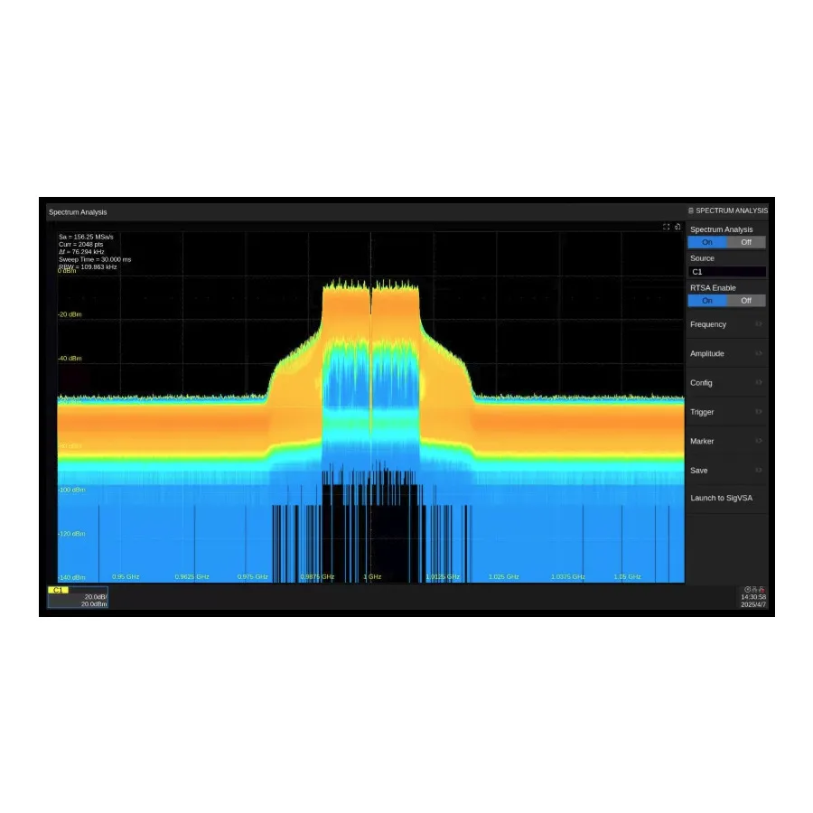 Logiciel d'analyse de signaux Siglent SDS7000A-RFA RTSA/DDC