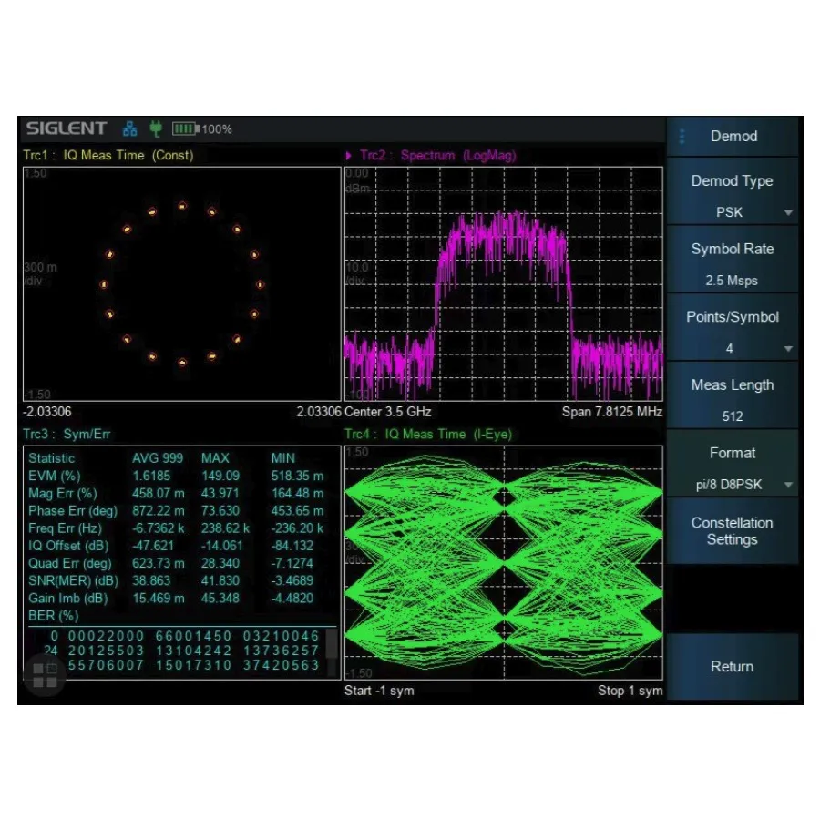 Option d'analyse de modulation numérique Siglent SHA860-DMA