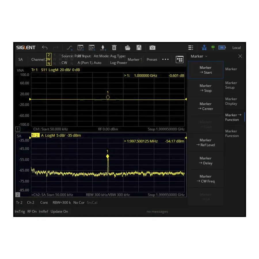 Option logicielle d'analyse de spectre Siglent SHN900-SA