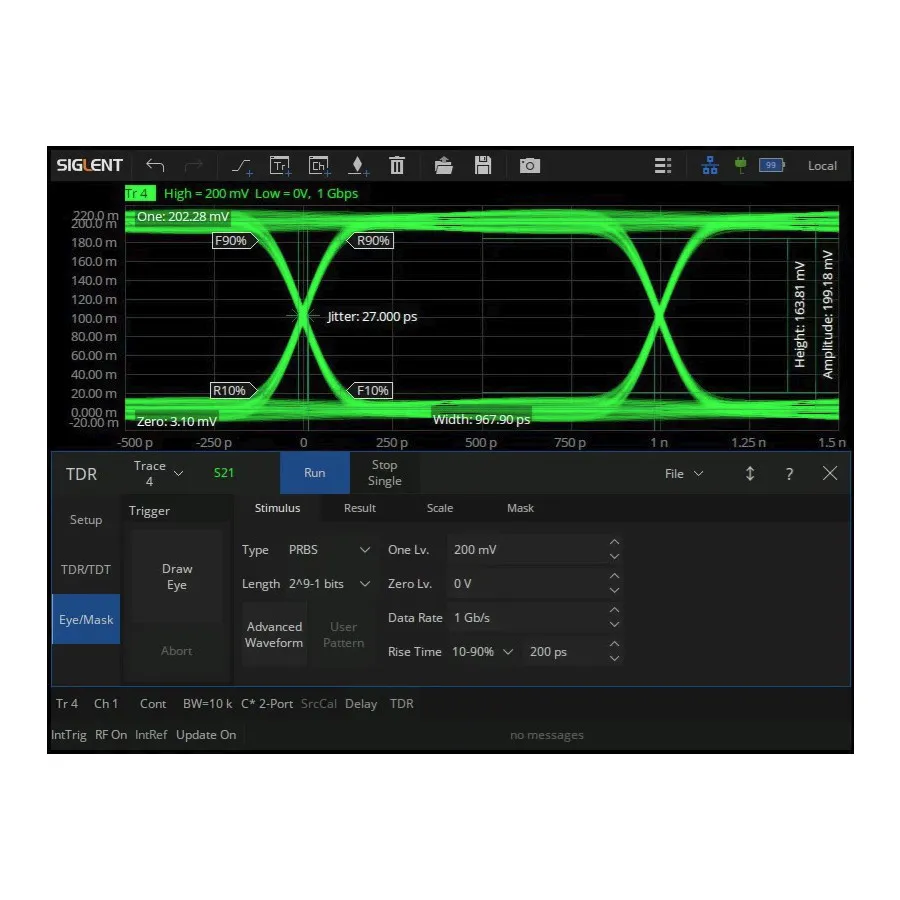 Siglent SHN900-TDR Option logicielle d'analyse améliorée du domaine temporel