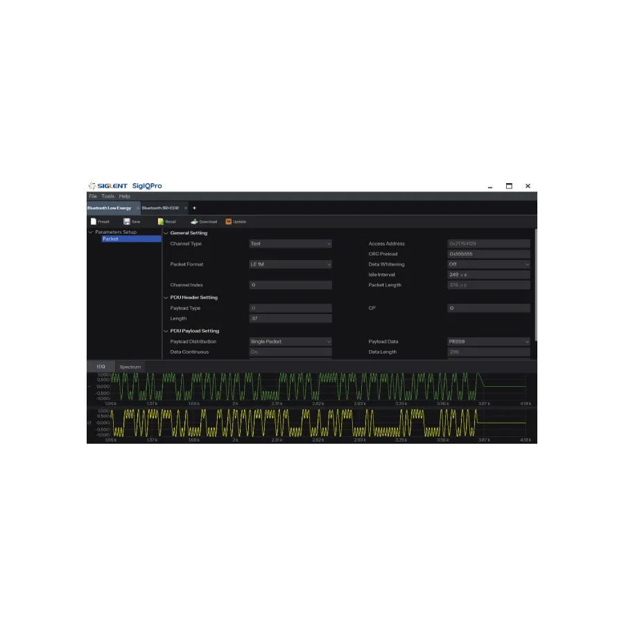 Logiciel de génération de signaux Bluetooth Siglent SigIQPro-BT