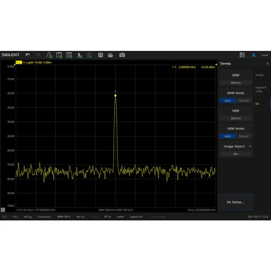 Siglent SNA5000-SA Analyseur de Spectre