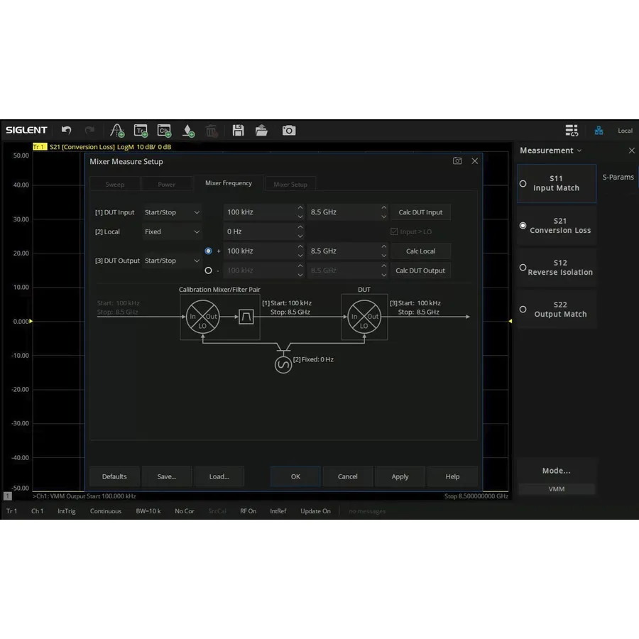 Siglent SNA5000-VMM Logiciel de Mesure de Mélangeur Vectoriel