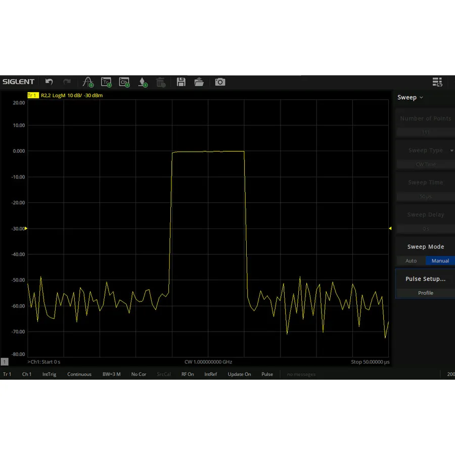 Logiciel de mesure d'impulsions Siglent SNA6000-PM