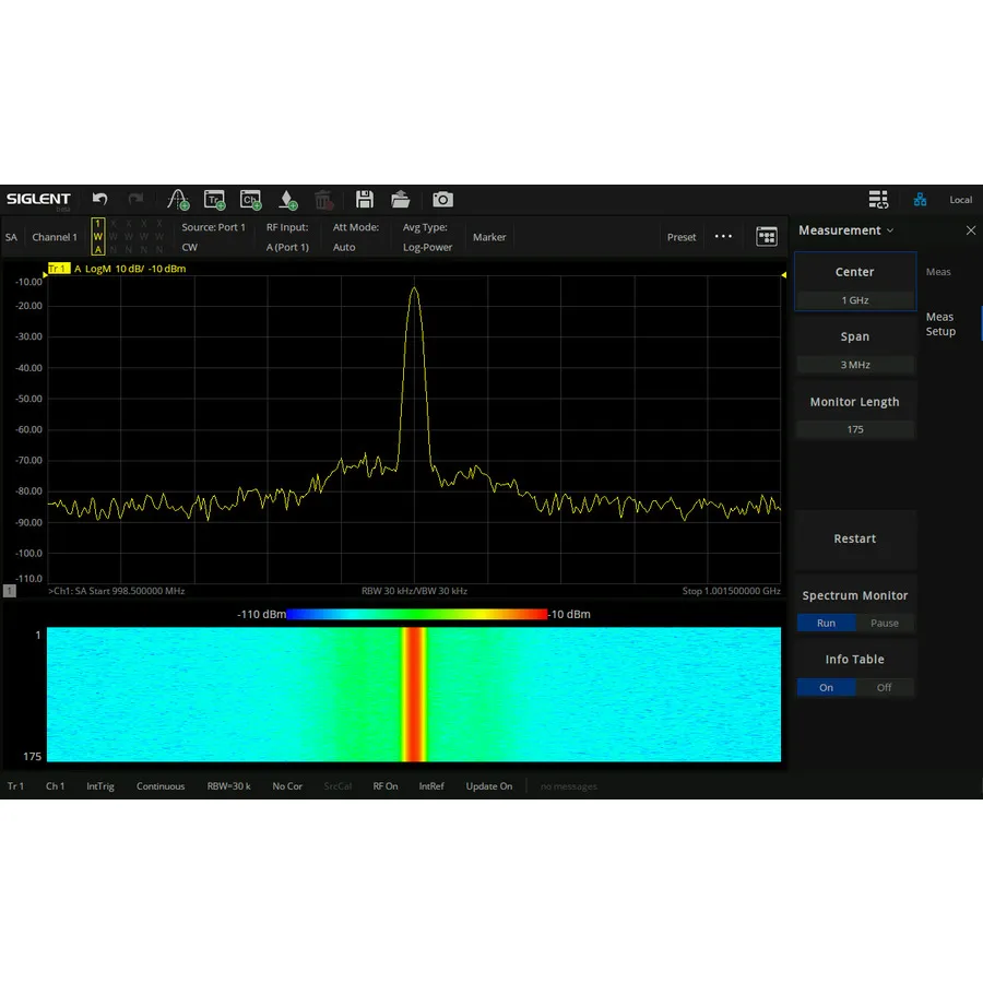 Logiciel d'analyse spectrale Siglent SNA6000-SA