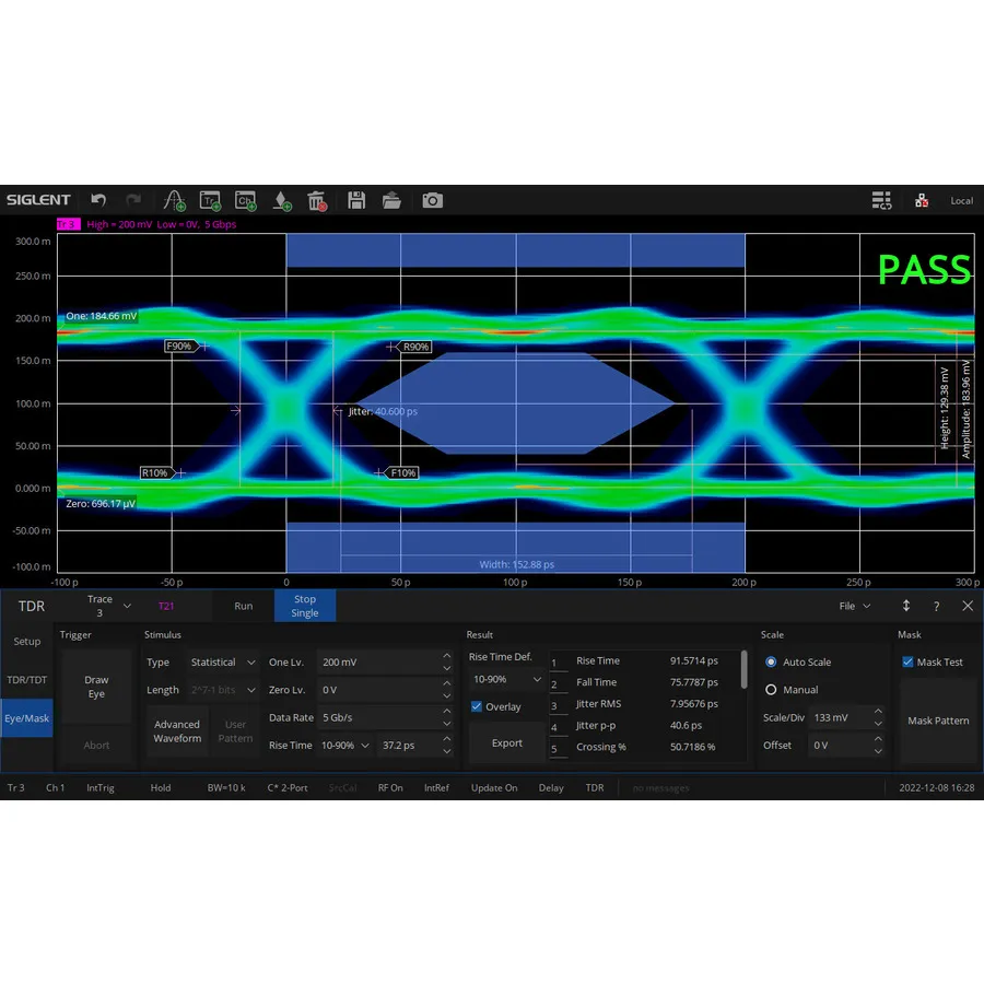 Logiciel d'analyse temporelle Siglent SNA6000-TDA