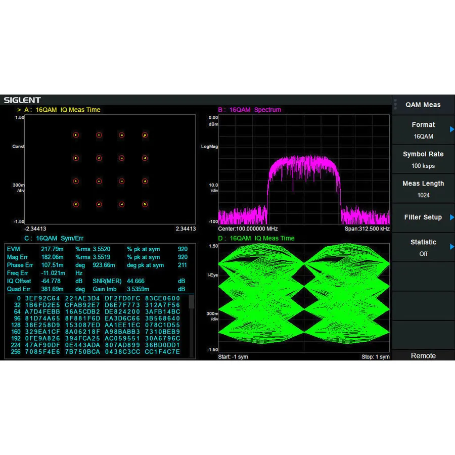 Option Analyse Modulation Numérique Siglent SSA3000XR-WDMA