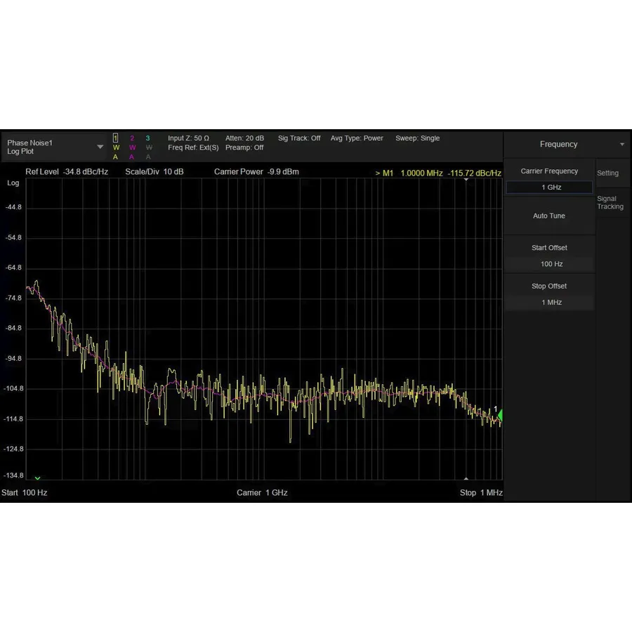 Logiciel de mesure de bruit de phase Siglent SSA5000-PN