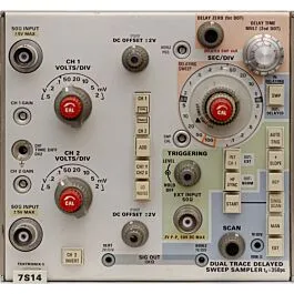Échantillonneur à balayage retardé double trace Tektronix 7S14