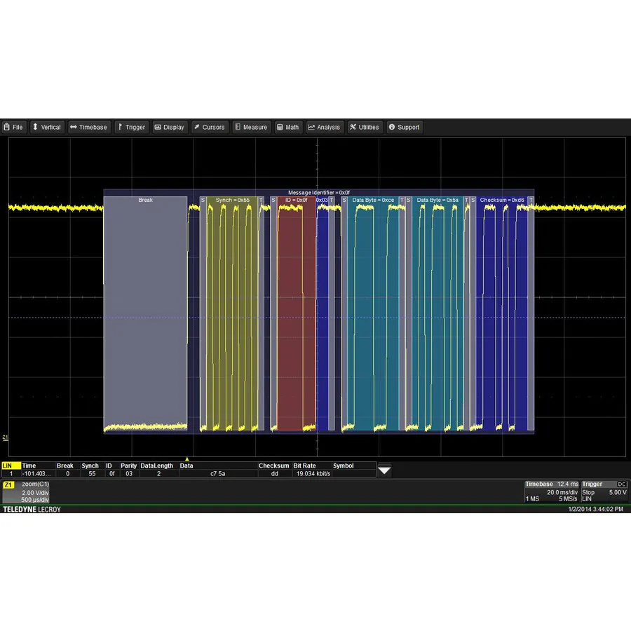 Option de déclenchement et décodage AudioBus Teledyne LeCroy WS4KHD-AUDIO TD