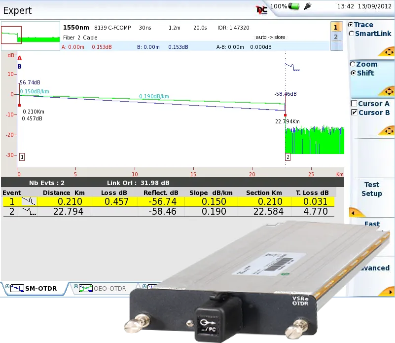 Module OTDR En Service Viavi E81162C 1625 nm