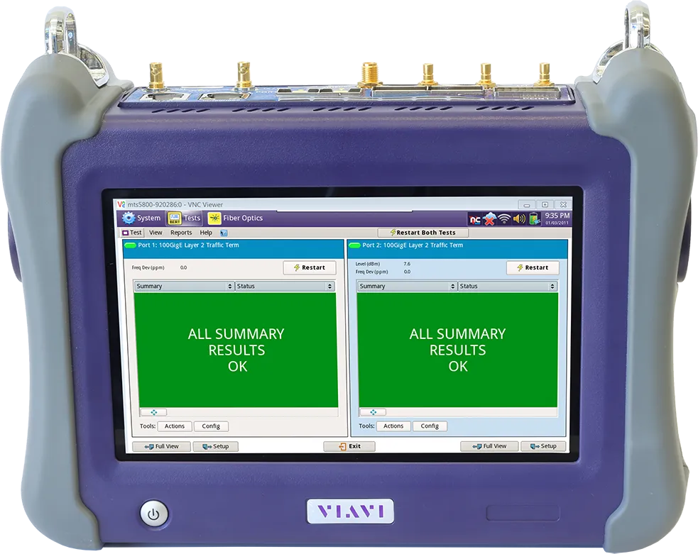Testeur de réseau portable Viavi TB/MTS-5800-100G